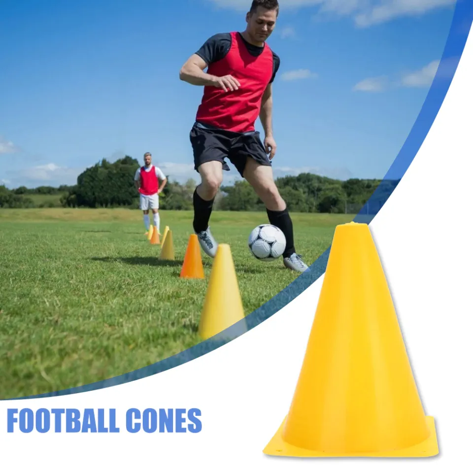 Cyrico Plastic Training Traffic Cones, 9 Inch Sports Orange Cones Agility Field Marker Cones For