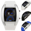 Men led aviation pilot speedometer sports car Meter dial digital wrist watch. 