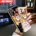 JIUMOO For OPPO A16 OPPO A16s Case Cartoon Cute Toy Story Side Design Luxury Plating Phone Case Square Edge Pattern Liquid Silicone Casing Full Cover Camera Soft Protection Cases. 