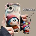 Case Cover For VIVO Y11 Y17S Y02S V27E V29E V25E V25 V27 V23 V15 V20 V21E V23E 4G Y73 Y15S Y15A Y17 S1 Pro cover Soft Silicone Keychain Wavy Texture Cartoon Cute 3D Doraemon Bracelet Camera Protective Bumber TPU Back Cover Cute Full Protection. 