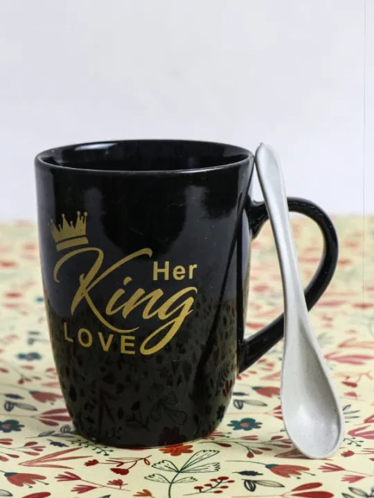 Royal Queen & King Ceramic Coffee Mug – 400ml Lovely Design Tea/Coffee ...