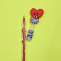 4 x BTS / BT21 pencils - Fancy Lead Bullet Push (sika) Pencil For Kids (Girls and Boys). 