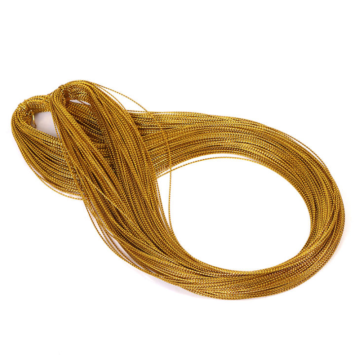 100m Rope Gold Silver Cord Gift Packaging String Metallic Jewelry ...
