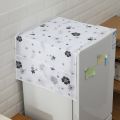 Printed Fridge Cover with Pocket - Waterproof Refrigerator Dustproof Cover with Deep Pocket. 