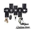 Wooden Wall Key Holder 7x12 Inch with Inspirational Design. 