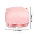 New Universal Baby Shower Brush Silicon liquid bath body brush soap dispenser baby cleaning brush silicon bath scrubber body wash pet bath sponge shower srubber body brush Shampoo Massage Shower Brush Loofahs Rubber Shower Tools with Shampoo Storage Case. 