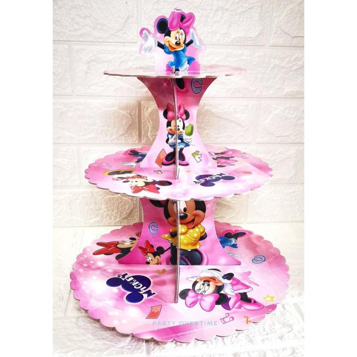 MINNIE MOUSE THEME CUPCAKE STAND 3 TIERS CUPCAKE STAND