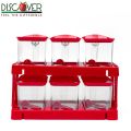 Discover KITCHEN MAX condiments & spice rack with 6pcs jars & spoon 650ml.. 