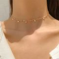 Choker Necklaces for Women Real 925 Sterling Silver Geometric irregular Round Necklaces Clavicle Chain Cute Jewelry Accessories. 