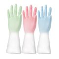 Gradient Color Waterproof Latex Gloves Women's Thin Laundry Household Cleaning Gloves Durable Kitchen. 