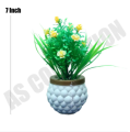 Set of 3 Artificial Baby Breath Flowers with Black White Pot Washable Best Used for Home Purposes and Office Decoration. 