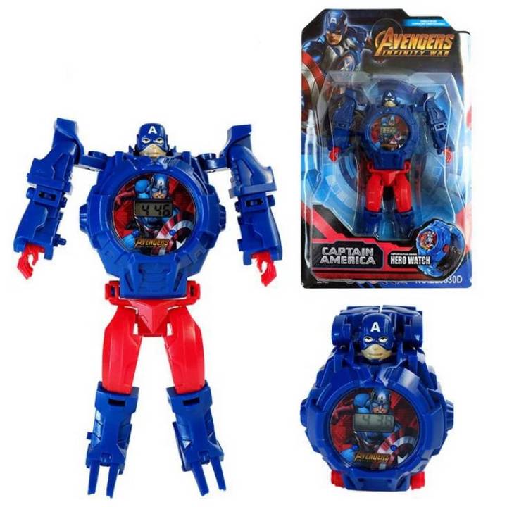 Kids Childrens Robot Converting Watch