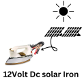 DC 12V Solar Iron – Portable, Energy-Efficient, & Eco-Friendly Travel Iron with Solar Panel for Home and Outdoor Use|New Technology Automatic 12 Volts Direct Battery Operated Solar Energy DC Power UPS Dry Iron Best Quality. 