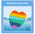 Pack Of 2 Popits Unicorn and Heart Shaped Soft Silicon Material Popits For Kids. 