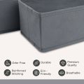 Drawer Organizer Set of 6 gray color Drawer Organizer to sort Your Wardrobe and Drawer - Tidy Up Your Space with our Collapsible Clothes Organizer for Shirts, Ties, Socks, Bras, Underwear. 