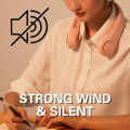Mini Portable USB Rechargeable Leafless Hanging Neck Fan With 360° Airflow. 