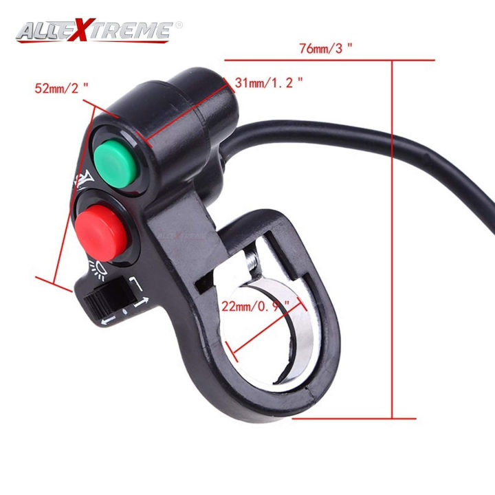 Universal%20Durable%20Switch%20Horn%20Turn%20Signal%20Headlight%20Switch%207/8"%20Compatible%20with%20Motorcycle%20Sport%20Dirt%20Electric%20Bike,%20ATV,%20UTV,%20etc%20(12V,%20Black)%20-%20Image%206