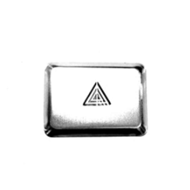 Car Warning Emergency Light Switch Button Cover Sticker Trim Replacement Accessories for Honda Civic 11Th Gen 2022 2023 Aluminum Alloy Silver