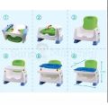 2-in-1 Baby Dining Chair, Baby High Chair, Portable Feeding Chair for Kids – Foldable Booster Seat with Tray, Comfortable & Adjustable Baby Seater with 3-Point Safety Harness,  Dinning Table Chair for Toddlers. 