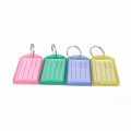 Name Tag Key Chain with label Rectangle Shape Pack of 12 Tag Keyrings or key chains multipurpose. 