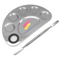 Makeup Mixing Palette Stainless Steel Cosmetic Palette Professional Nail-Art Palette with Spatula Tool. 