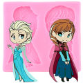 Disney Frozen Anna Elsa Princess Silicone Mold Cupcake Topper Candy Chocolate Mould Baby Birthday Fondant Cake Decorating Tools. 