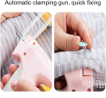 Quick Clothing Fixer, Sticky Quick Clothing Fixer Machine, Button Attacher Tool No Sew for Pants, Quilt Tacking Gun, Microstitch Gun for Clothes, Quick Stitch Sewing Gun for Clothes (1PCS). 