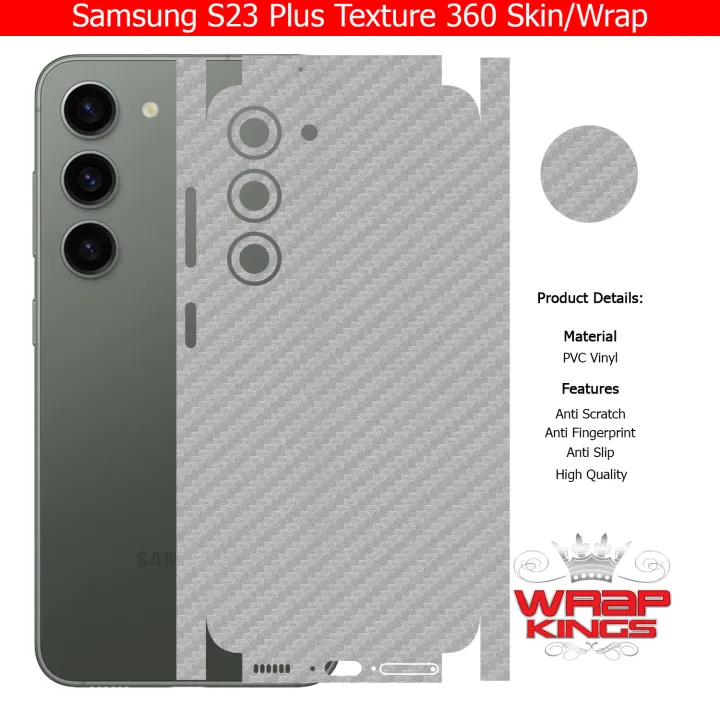 Samsung%20Galaxy%20S23%20Plus%20Skin/Wrap%20360%20Protection%20Sheet/%20Carbon%20fiber/%20Matte/%20Transparent/%20Lamination%20Back%20And%20Sides%20Included%20Camera%20Skin%20-%20Image%203