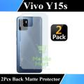 Vivo Y15s Back Protector Carbon Fiber Matte Soft Skin Sheet For Vivo Y15s - 2Pcs. 