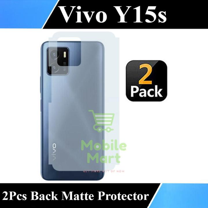 Vivo Y15s Back Protector Carbon Fiber Matte Soft Skin Sheet For Vivo Y15s - 2Pcs