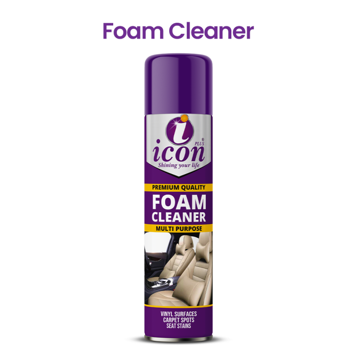 Icon Plus Foam Cleaner 650ML - Multi-Purpose Foam Cleaner Spray, Car Cleaner, Carpet & Seat Cleaner, Tire Foam Spray, Kitchen Grease & Plastic Cleaner, Interior Dirt Remover, Cleaning Bubble Spray, Multi-Functional Cleaning Supplies