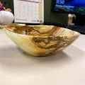 Onyx Bowl With Marble Apple, Handmade Decorative Item, Handcrafted Showpiece For Home Decor, Marble Item For Dining Table. 