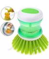 Brush with Washing Up Liquid Soap Dispenser. 