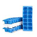 Easy Release Ice Cube Tray Set - Durable Plastic Stackable Easy Twist 14 Cube Trays- Pack of 3. 
