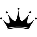 Crown Sticker - Sassy Stickers Crown White Sticker Window Decal Princess King Queen - 5'' X 3''. 