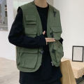 Cargo Vest Sweat Absorption Summer Thin Hip Hop Cargo Vest. 
