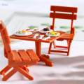 1:12TH Miniature Beach Table Chair Pretend Toy Ornament for Educational Toy. 