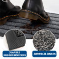 PVC Natural Rubber Front Door Mat - Outdoor Indoor Mat - Anti-Dust Anti-Fatigue PP Grass Mat - Rubber Backing Anti-Slip Mat - Water-Resistant Machine Washable - 40x60cm. 