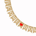 XINQIUS Welcome Home Banner Burlap Sign Party Buntings for Welcome Party Great for Baby Shower, Wedding Home Party Decor. 