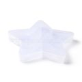 10 Compartment Star-Shaped Beads Box Transparent Plastic Bead Containers – 10-Grid Organizer for Jewelry & Small Accessories, White Smoke. 