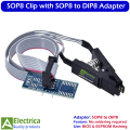 SOP8 SOIC8 Test Clip with SOP8 to DIP8 EEPROM Flash BIOS Programmer for EEPROM BIOS Flash Programming Adapter by Electrica. 