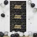 Happy Birthday Tinsel Metallic Shapes Foil Fringe Curtains Party Photo Sequin Square Streamer Backdrop For Celebration /Event /Birthday /Party Supplies Available In Multi Prints Shape Colors. 