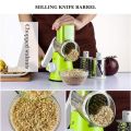 Tabletop Drum Grater Rotating Manual Vegetable Slicer Machine 3 Blades | Vegetable Cutter & Onion / Fruit Slicer | All in One Chopper for Household Kitchen Cheese Grater. 