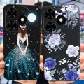 ark Gocno Sp Silicone Phone Case Protective Cover Shockproof Soft Phone Case BG for Tecno Spark Go 2024 6 Stylish Paint for Te 2024 Basic Bumper. 