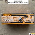 INGCO 20v Cordless Angle Grinder 4" Brushless (WITHOUT Battery & Charger). 