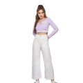 White Wide Jeans for Women | High Waist Loose Fit. 