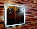 Square Glass LED Mirror | LED bathroom Mirror Home Decor | Led Light Home Decor | Wash Basin Mirror for Wall | Wall Mounted Lighted Vanity Mirror LED. LED-055. 
