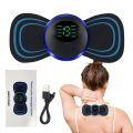 Portable Mini Rechargeable Neck Massager EMS Massager Patch for Muscle Pain Relief. 