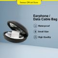 Baseus Portable Earphones Earbuds Carrying Bag Case Memory Card USB Cable Waterproof Organizer Box. 