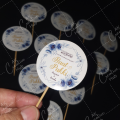 CUSTOMIZED Baat Pakki/Date Fixed Mithai Cupcake Toppers Pack of 10/20, Perfect for Engagement & Wedding Party Celebration ,Baat Pakki & Wedding Party Celebration Toppers. 